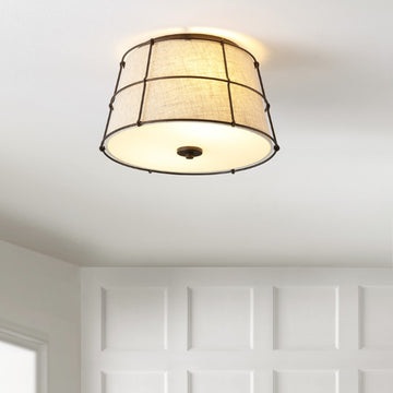 Silas Rustic Farmhouse LED Flush Mount - JONATHAN Y